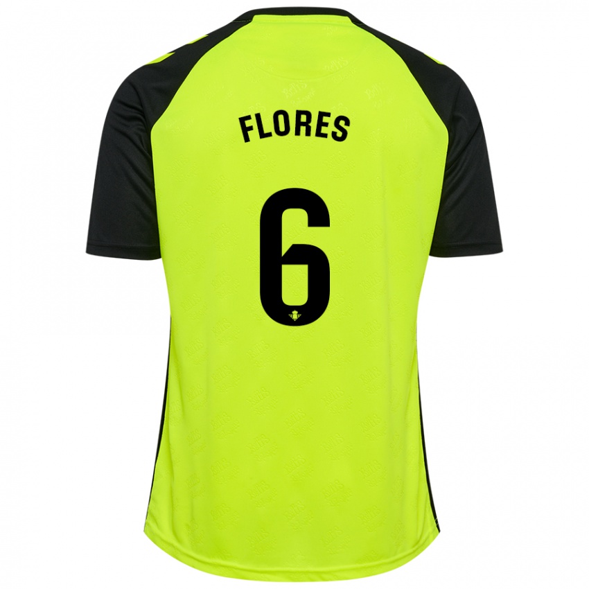 Criança Camisola Mateo Flores #6 Preto Amarelo Fluorescente Alternativa 2024/25 Camisa Brasil