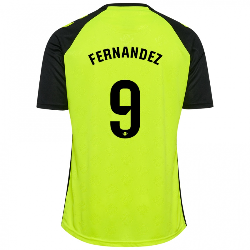 Criança Camisola Marcos Fernández #9 Preto Amarelo Fluorescente Alternativa 2024/25 Camisa Brasil