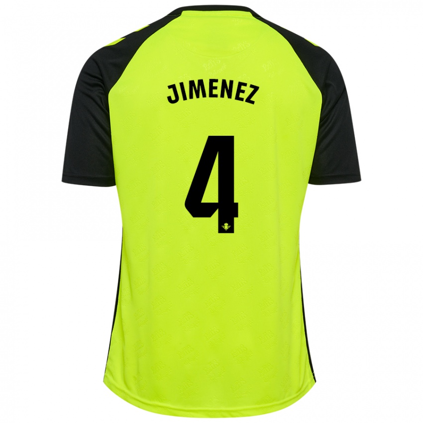 Criança Camisola María Jiménez Gutiérrez #4 Preto Amarelo Fluorescente Alternativa 2024/25 Camisa Brasil