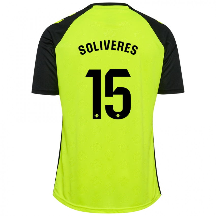 Criança Camisola Gema Soliveres #15 Preto Amarelo Fluorescente Alternativa 2024/25 Camisa Brasil