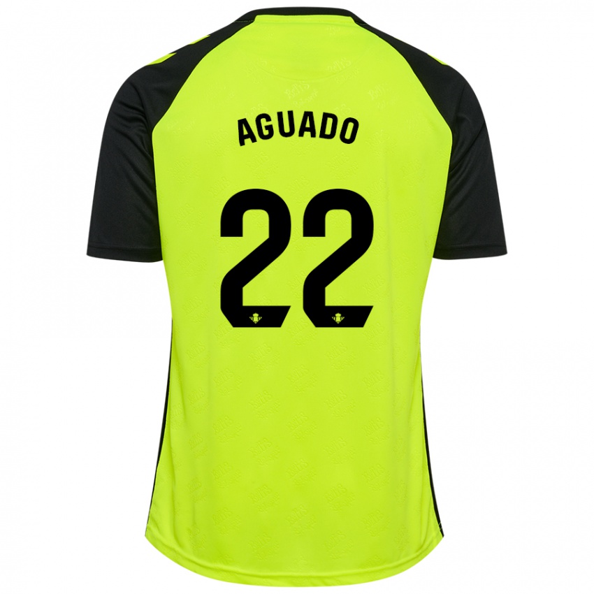 Criança Camisola Julia Aguado Fernández #22 Preto Amarelo Fluorescente Alternativa 2024/25 Camisa Brasil