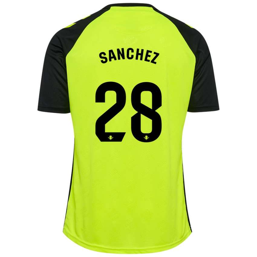 Criança Camisola Marina Sánchez #28 Preto Amarelo Fluorescente Alternativa 2024/25 Camisa Brasil