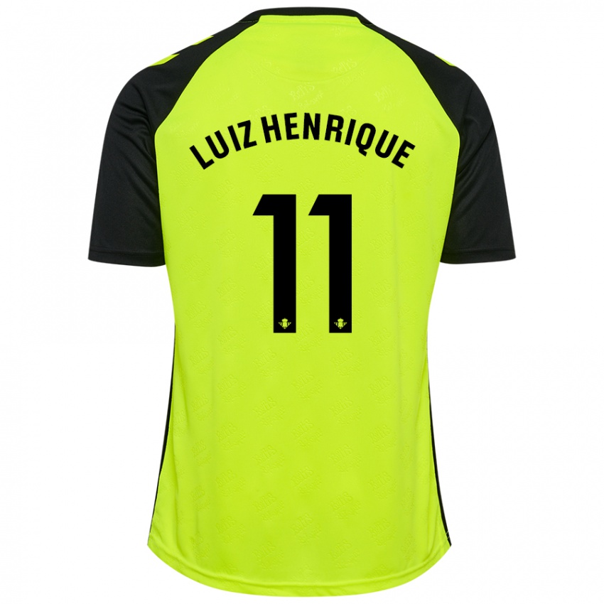 Criança Camisola Luiz Henrique #11 Preto Amarelo Fluorescente Alternativa 2024/25 Camisa Brasil