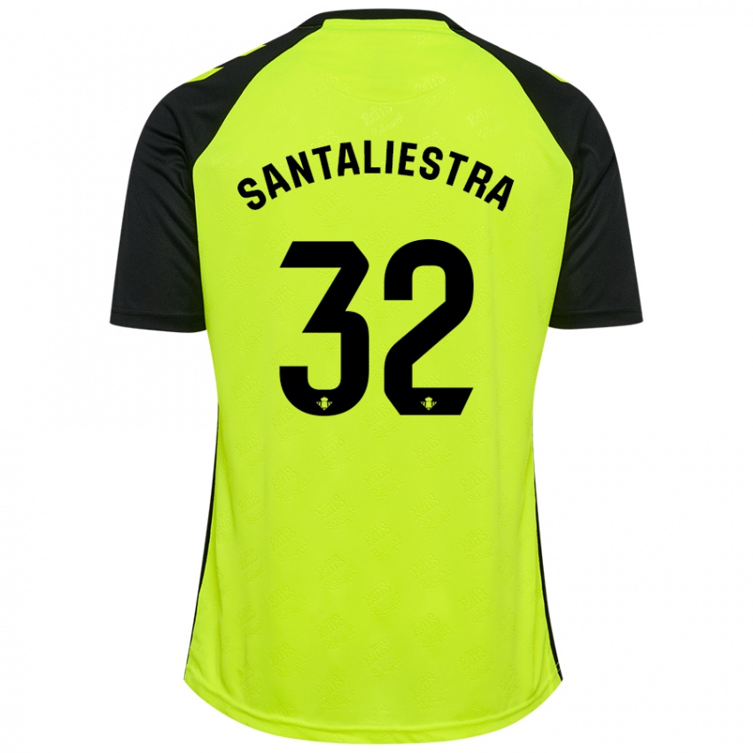 Criança Camisola Carla Santaliestra #32 Preto Amarelo Fluorescente Alternativa 2024/25 Camisa Brasil