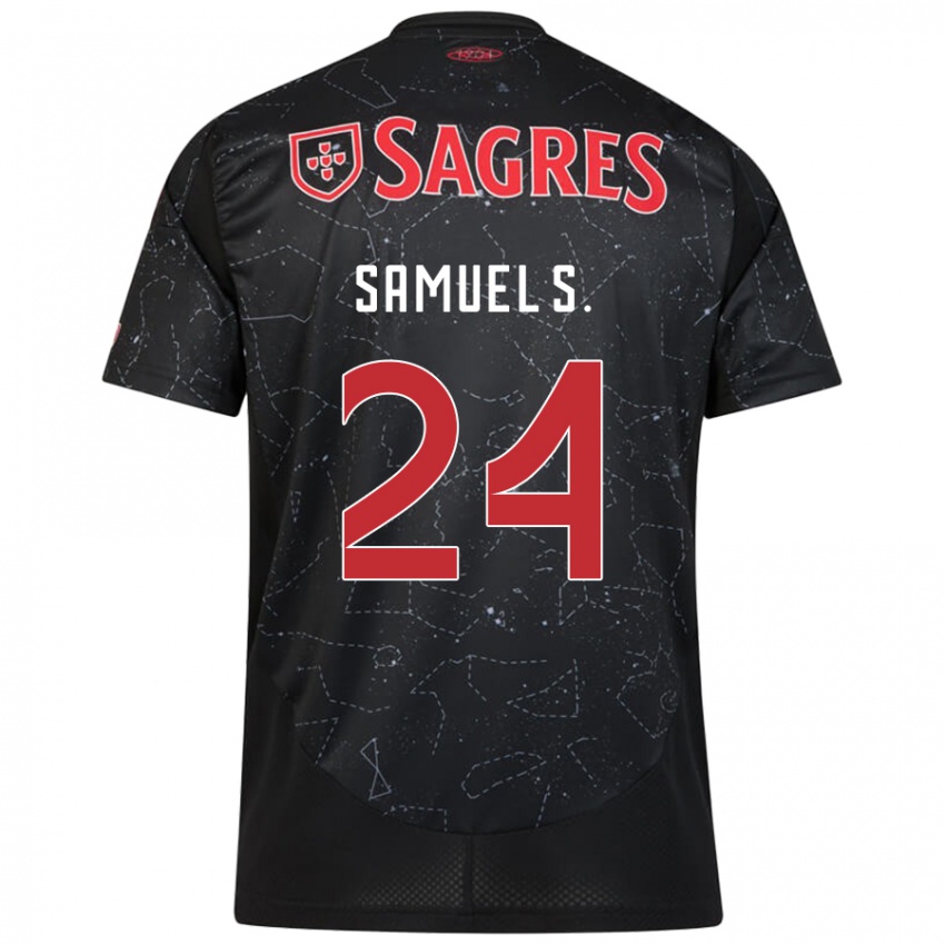 Criança Camisola Samuel Soares #24 Vermelho Preto Alternativa 2024/25 Camisa Brasil