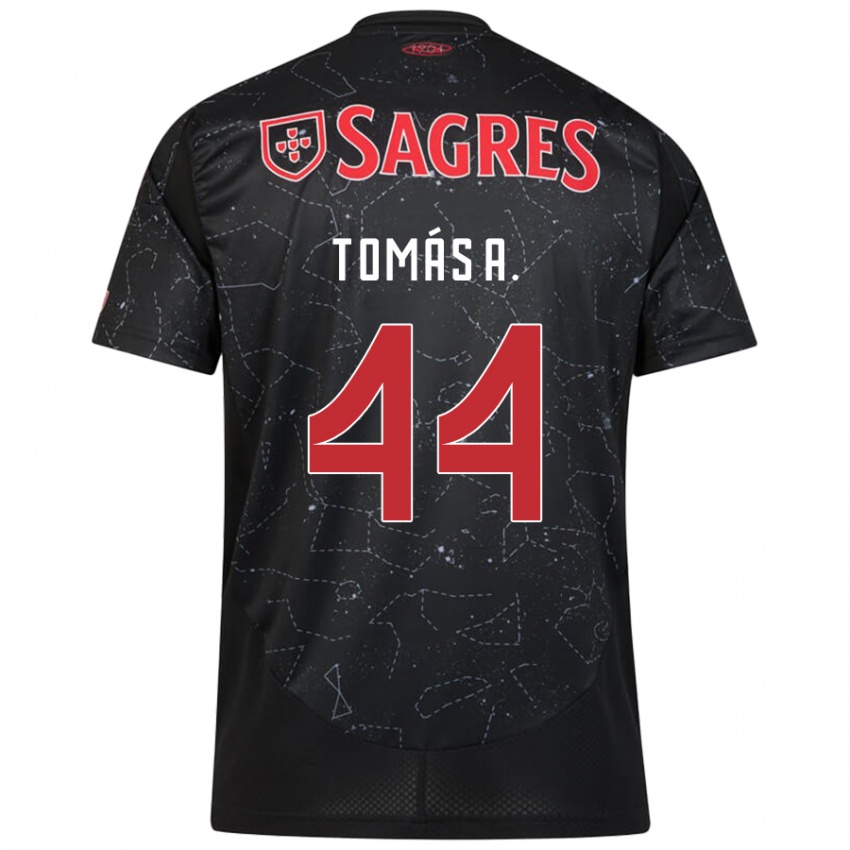 Criança Camisola Tomás Araújo #44 Vermelho Preto Alternativa 2024/25 Camisa Brasil