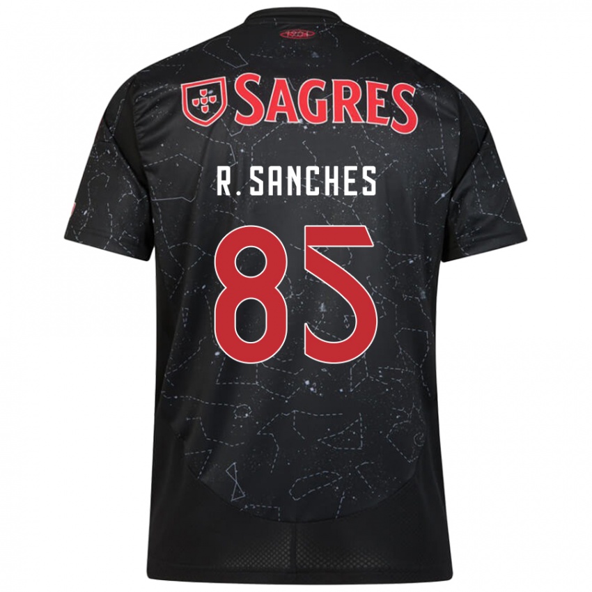 Criança Camisola Renato Sanches #85 Vermelho Preto Alternativa 2024/25 Camisa Brasil