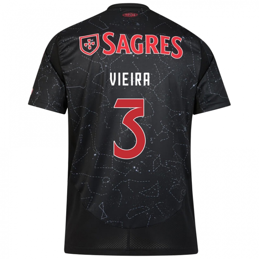 Criança Camisola Miguel Vieira #3 Vermelho Preto Alternativa 2024/25 Camisa Brasil