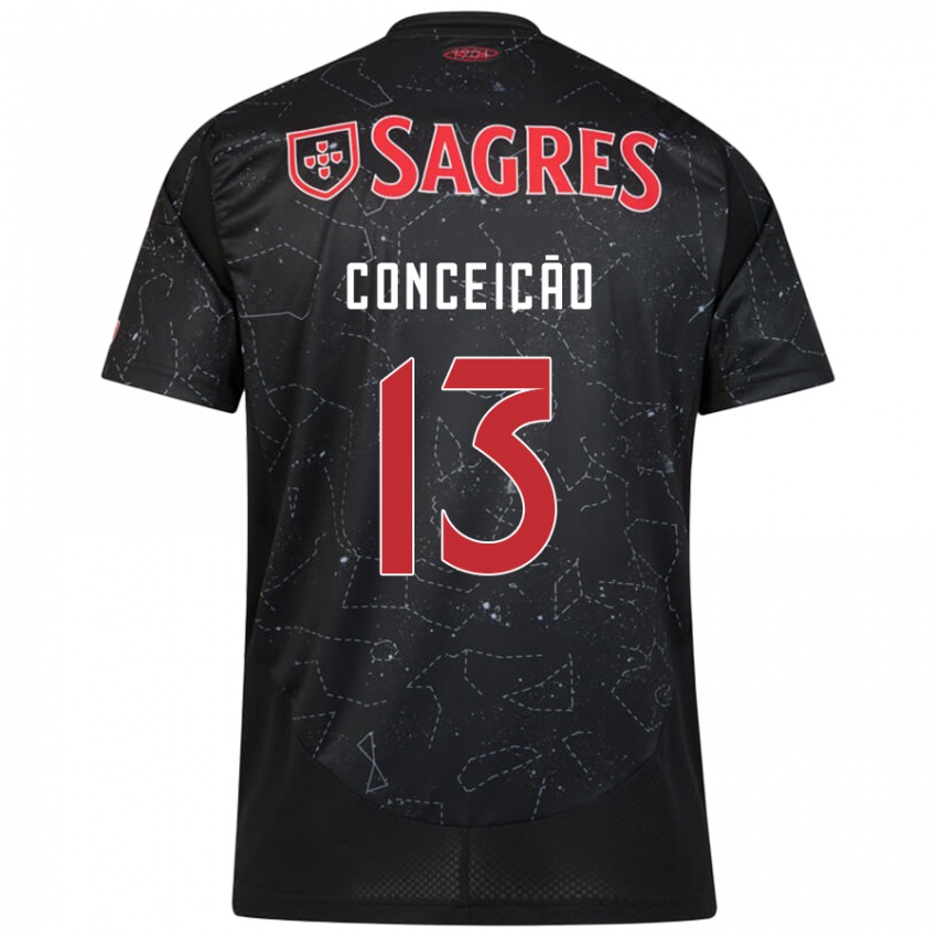 Criança Camisola João Conceição #13 Vermelho Preto Alternativa 2024/25 Camisa Brasil