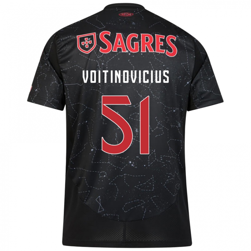 Criança Camisola Arnas Voitinovicius #51 Vermelho Preto Alternativa 2024/25 Camisa Brasil