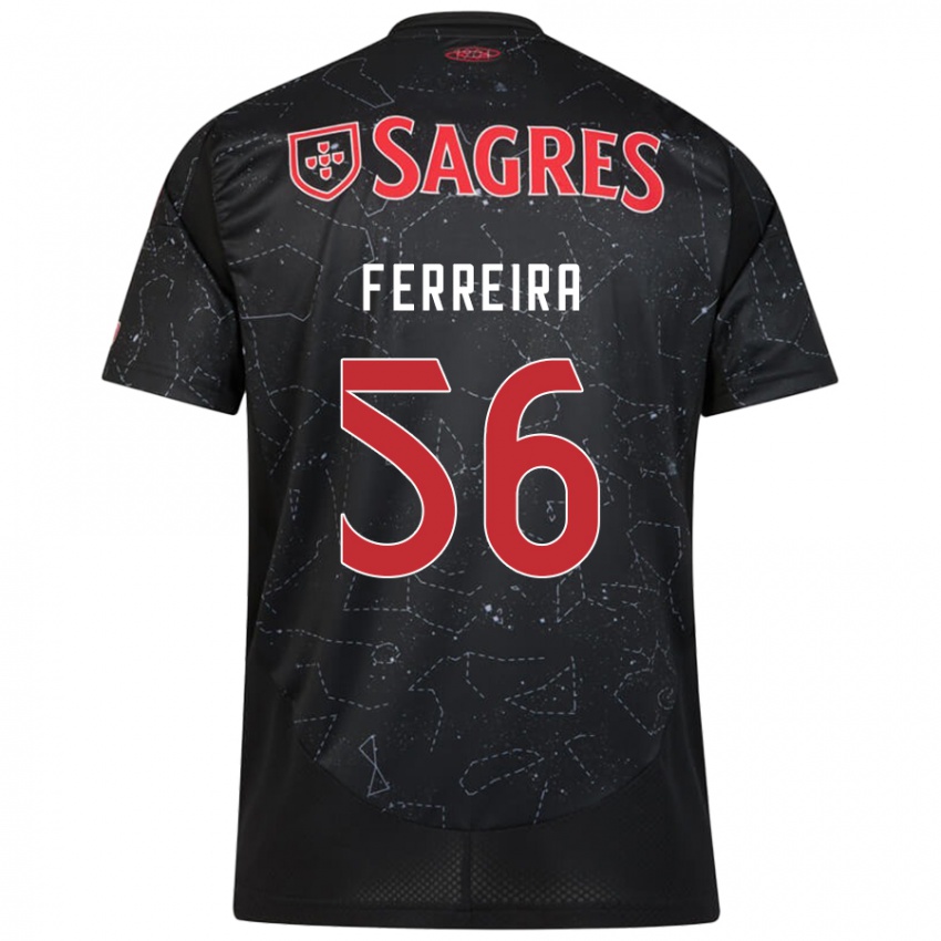 Criança Camisola Martim Ferreira #56 Vermelho Preto Alternativa 2024/25 Camisa Brasil