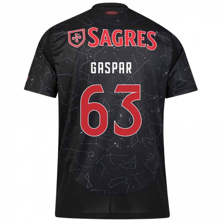 Criança Camisola Guilherme Gaspar #63 Vermelho Preto Alternativa 2024/25 Camisa Brasil