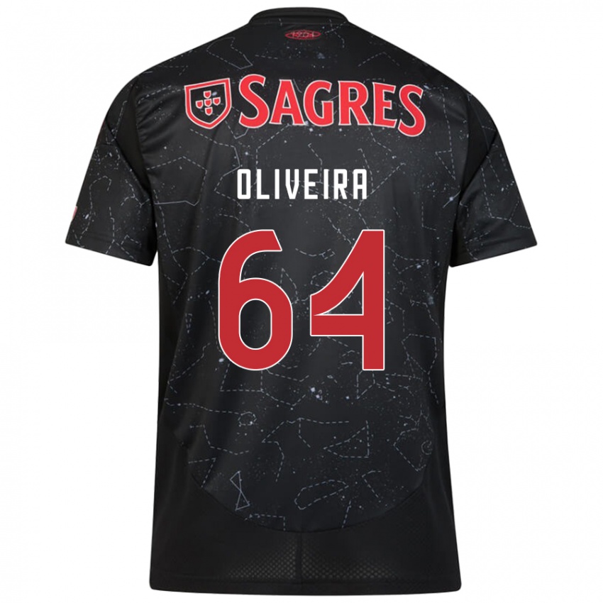 Criança Camisola Gonçalo Oliveira #64 Vermelho Preto Alternativa 2024/25 Camisa Brasil