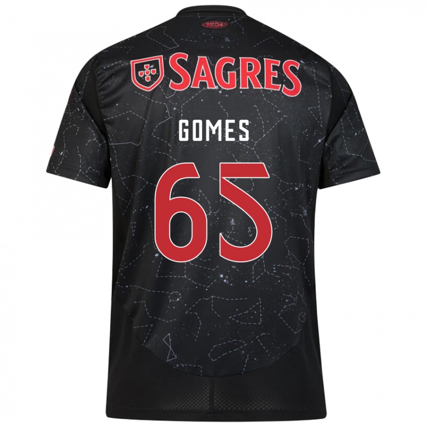 Criança Camisola André Gomes #65 Vermelho Preto Alternativa 2024/25 Camisa Brasil