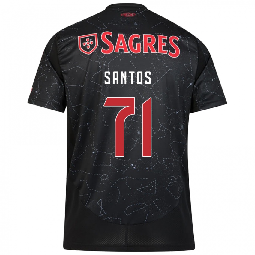 Criança Camisola Leandro Santos #71 Vermelho Preto Alternativa 2024/25 Camisa Brasil