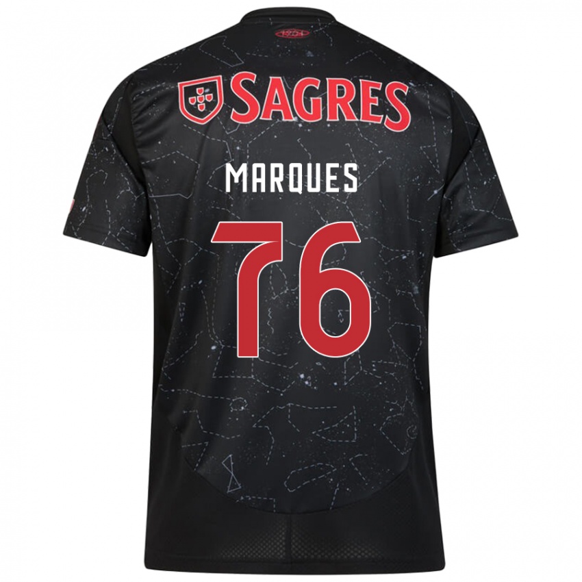 Criança Camisola Gustavo Marques #76 Vermelho Preto Alternativa 2024/25 Camisa Brasil