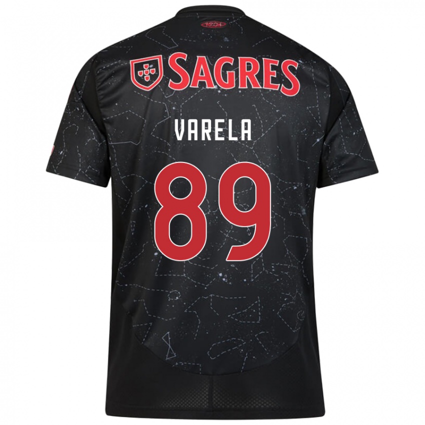 Criança Camisola Gustavo Varela #89 Vermelho Preto Alternativa 2024/25 Camisa Brasil