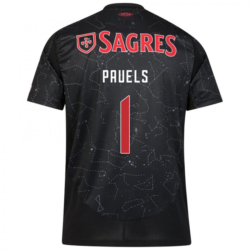 Criança Camisola Lena Pauels #1 Vermelho Preto Alternativa 2024/25 Camisa Brasil