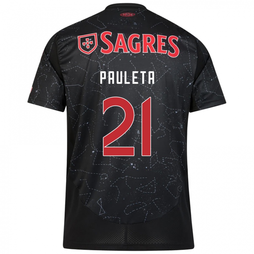 Criança Camisola Pauleta #21 Vermelho Preto Alternativa 2024/25 Camisa Brasil