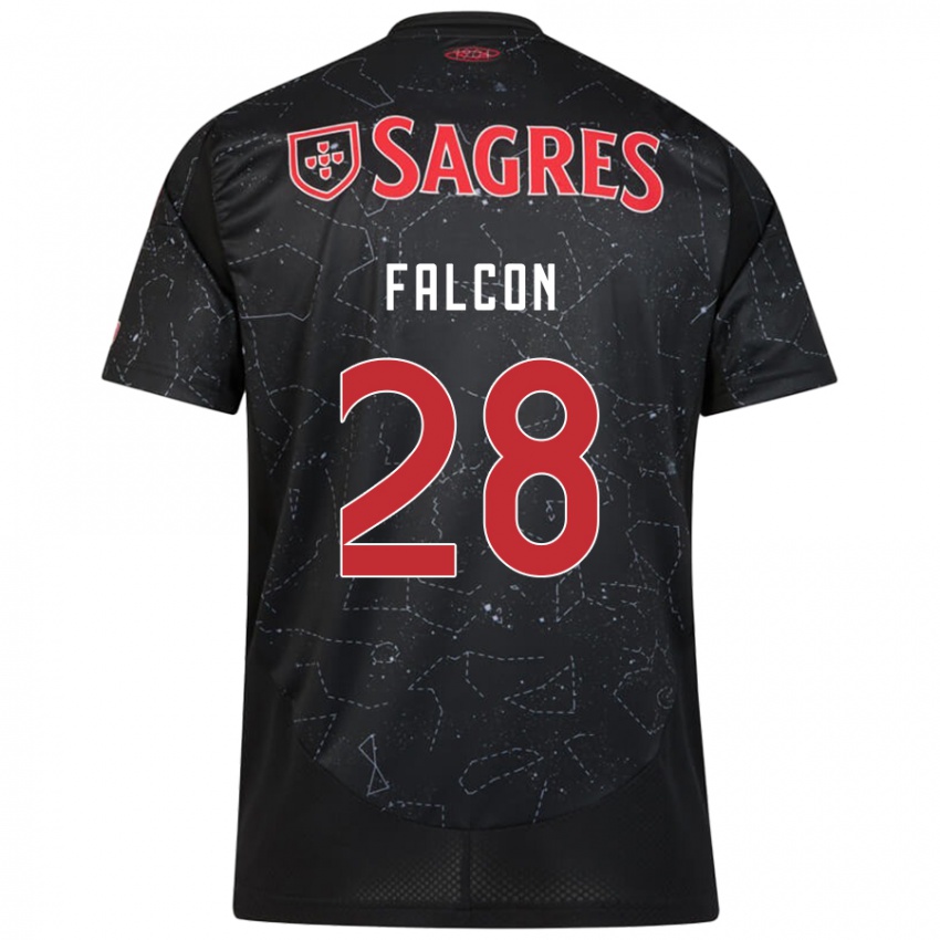 Criança Camisola Andrea Falcón #28 Vermelho Preto Alternativa 2024/25 Camisa Brasil