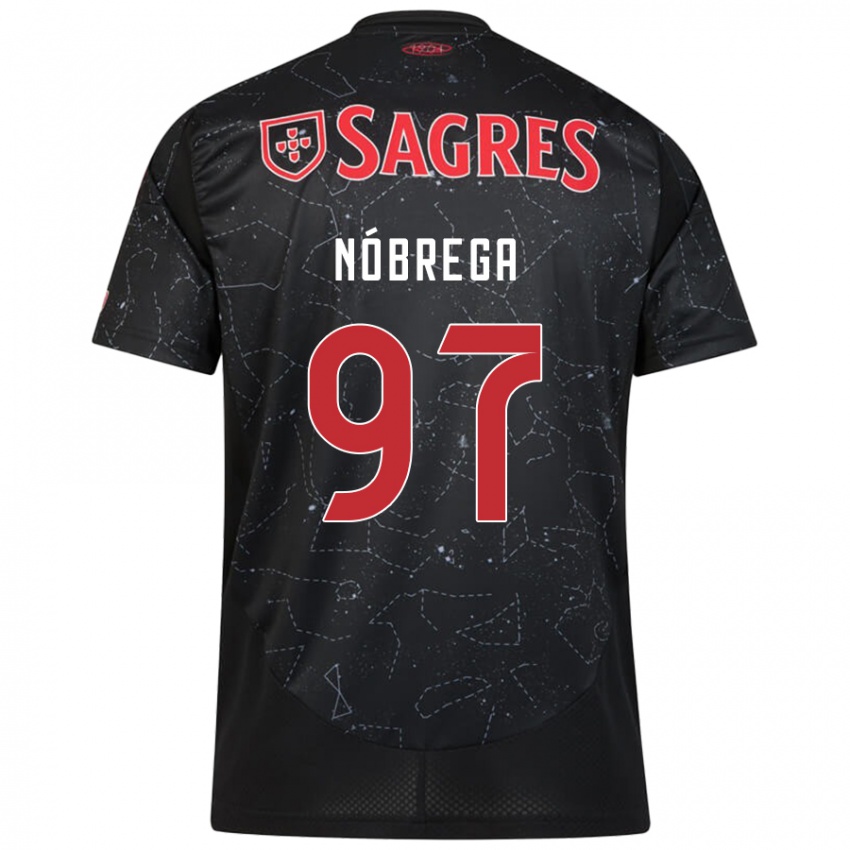 Criança Camisola Ricardo Nóbrega #97 Vermelho Preto Alternativa 2024/25 Camisa Brasil