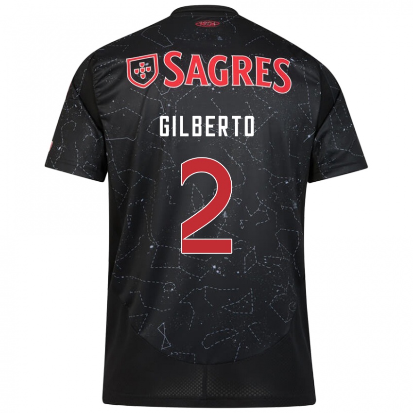 Criança Camisola Gilberto #2 Vermelho Preto Alternativa 2024/25 Camisa Brasil