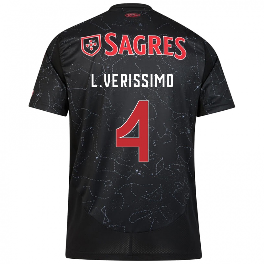 Criança Camisola Lucas Verissimo #4 Vermelho Preto Alternativa 2024/25 Camisa Brasil