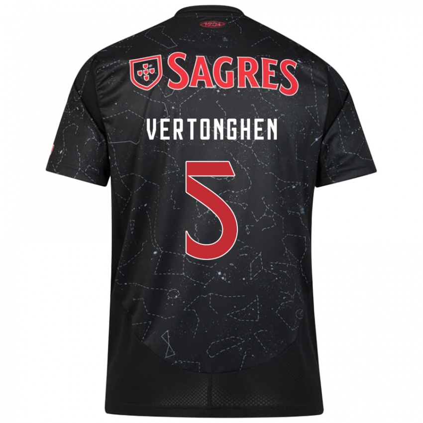 Criança Camisola Jan Vertonghen #5 Vermelho Preto Alternativa 2024/25 Camisa Brasil