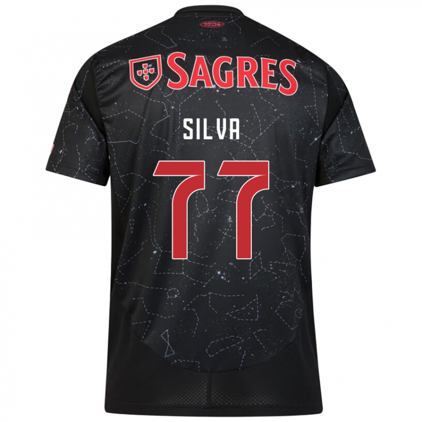 Criança Camisola Jessica Silva #77 Vermelho Preto Alternativa 2024/25 Camisa Brasil