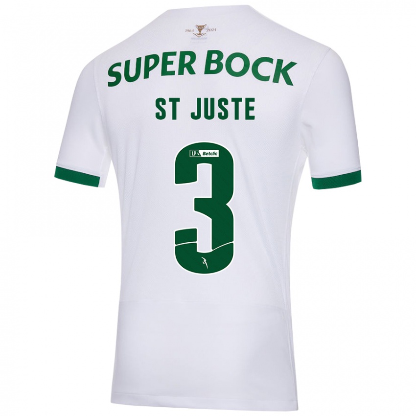 Criança Camisola Jerry St. Juste #3 Verde Branco Alternativa 2024/25 Camisa Brasil