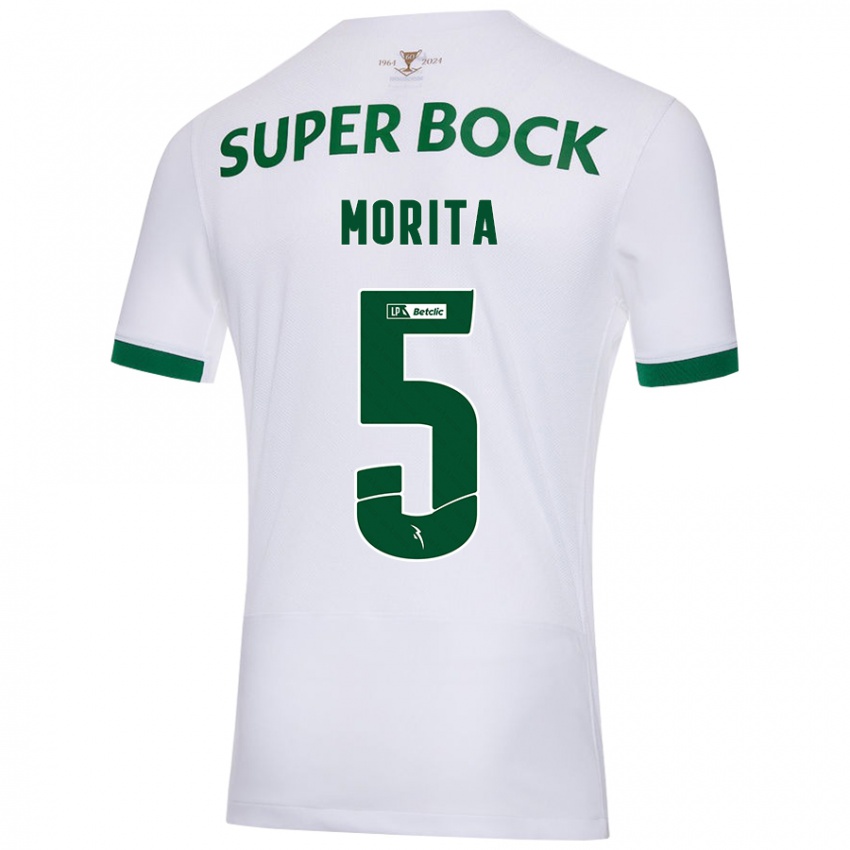 Criança Camisola Hidemasa Morita #5 Verde Branco Alternativa 2024/25 Camisa Brasil