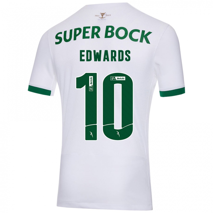 Criança Camisola Marcus Edwards #10 Verde Branco Alternativa 2024/25 Camisa Brasil