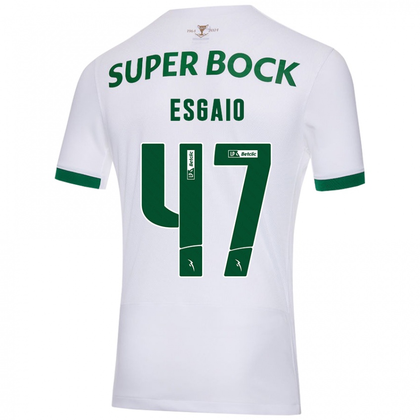 Criança Camisola Ricardo Esgaio #47 Verde Branco Alternativa 2024/25 Camisa Brasil