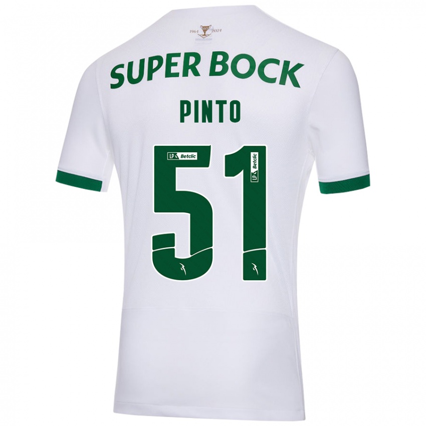 Criança Camisola Diogo Pinto #51 Verde Branco Alternativa 2024/25 Camisa Brasil