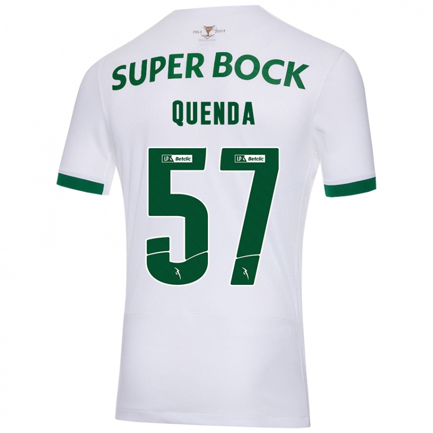 Criança Camisola Geovany Quenda #57 Verde Branco Alternativa 2024/25 Camisa Brasil