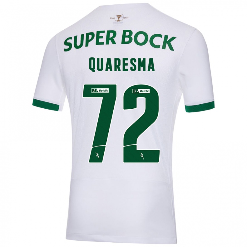 Criança Camisola Eduardo Quaresma #72 Verde Branco Alternativa 2024/25 Camisa Brasil