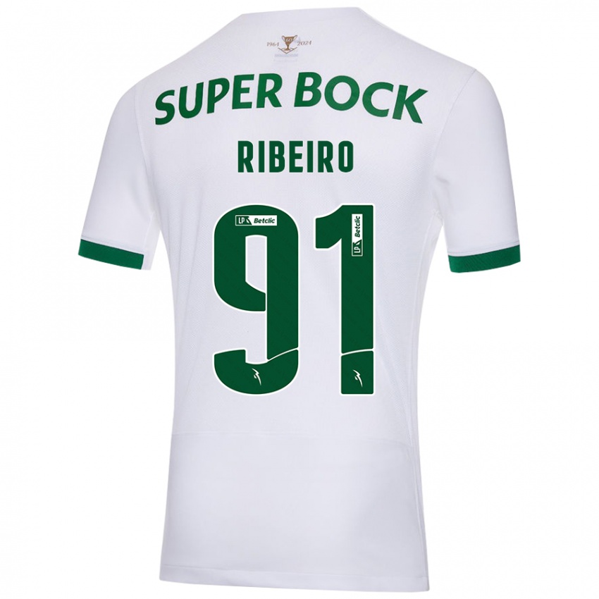 Criança Camisola Rodrigo Ribeiro #91 Verde Branco Alternativa 2024/25 Camisa Brasil