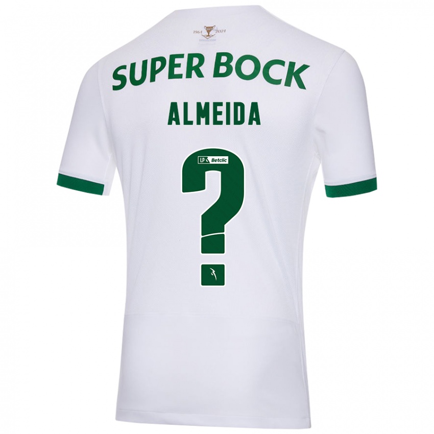 Criança Camisola Miguel Almeida #0 Verde Branco Alternativa 2024/25 Camisa Brasil