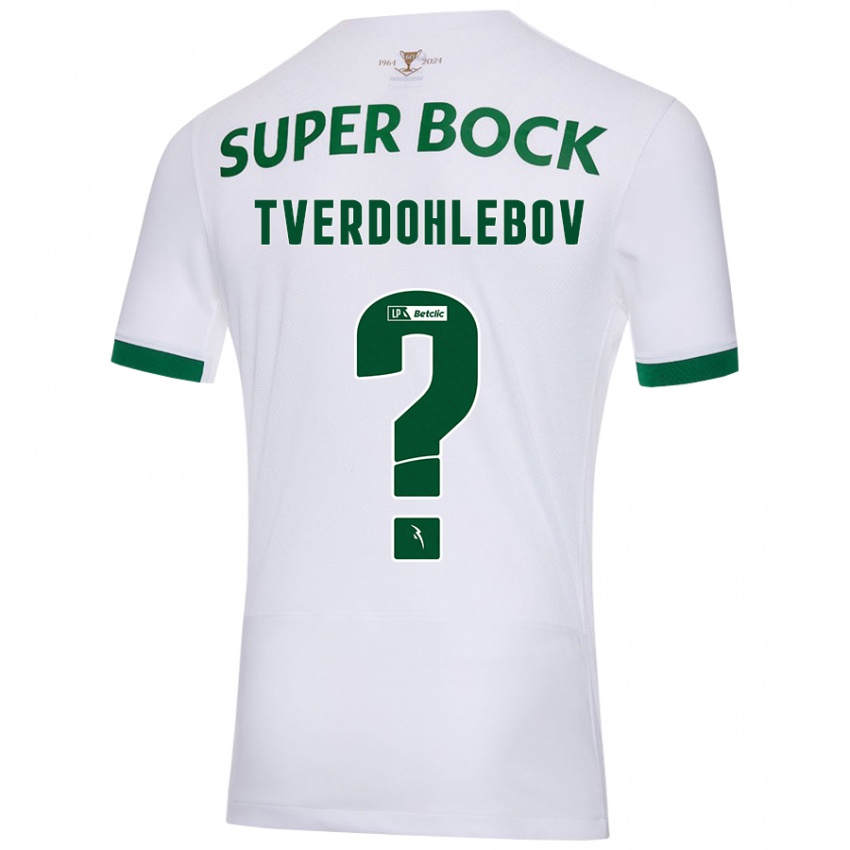 Criança Camisola Alex Tverdohlebov #0 Verde Branco Alternativa 2024/25 Camisa Brasil