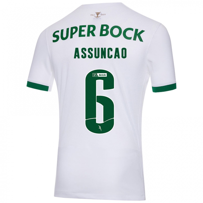 Criança Camisola João Assunção #6 Verde Branco Alternativa 2024/25 Camisa Brasil