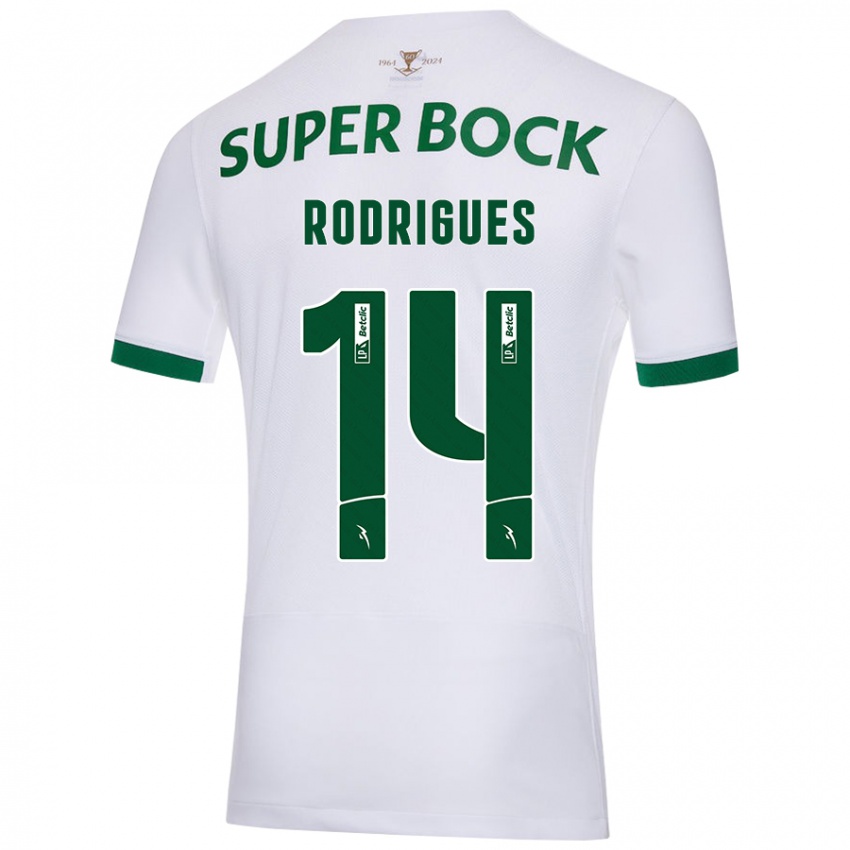 Criança Camisola Paulo Rodrigues #14 Verde Branco Alternativa 2024/25 Camisa Brasil