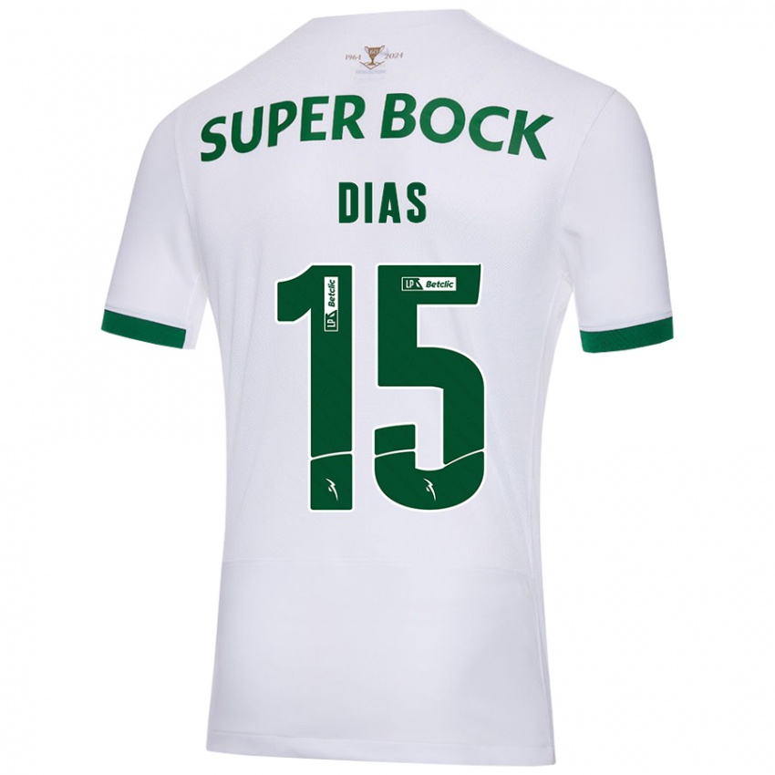 Criança Camisola Rodrigo Dias #15 Verde Branco Alternativa 2024/25 Camisa Brasil