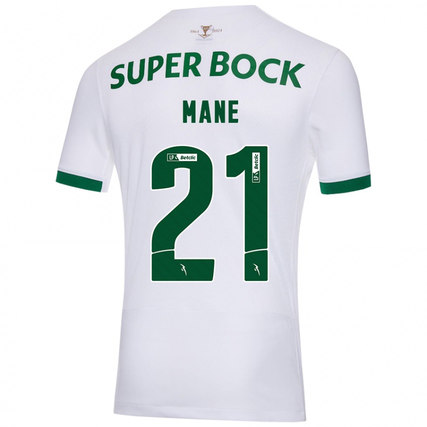 Criança Camisola Isnaba Mané #21 Verde Branco Alternativa 2024/25 Camisa Brasil