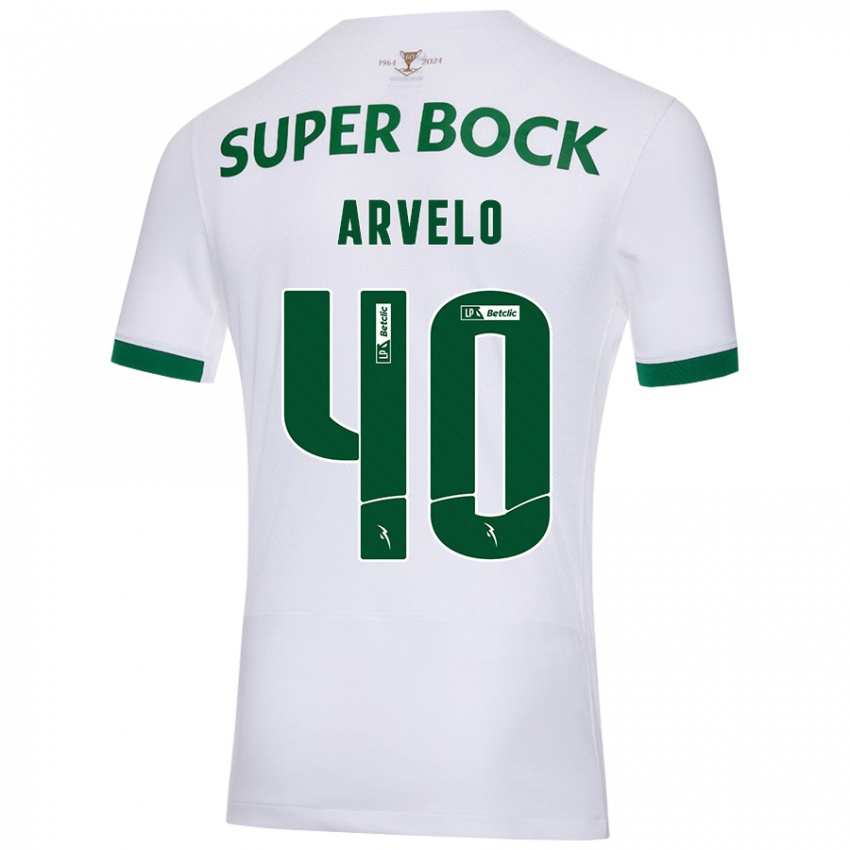 Criança Camisola Adam Arvelo #40 Verde Branco Alternativa 2024/25 Camisa Brasil