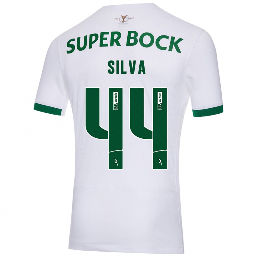 Criança Camisola Pedro Silva #44 Verde Branco Alternativa 2024/25 Camisa Brasil