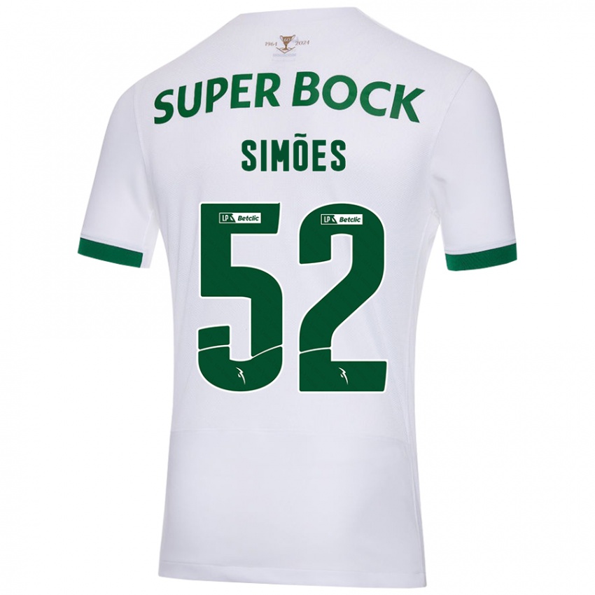 Criança Camisola João Simões #52 Verde Branco Alternativa 2024/25 Camisa Brasil