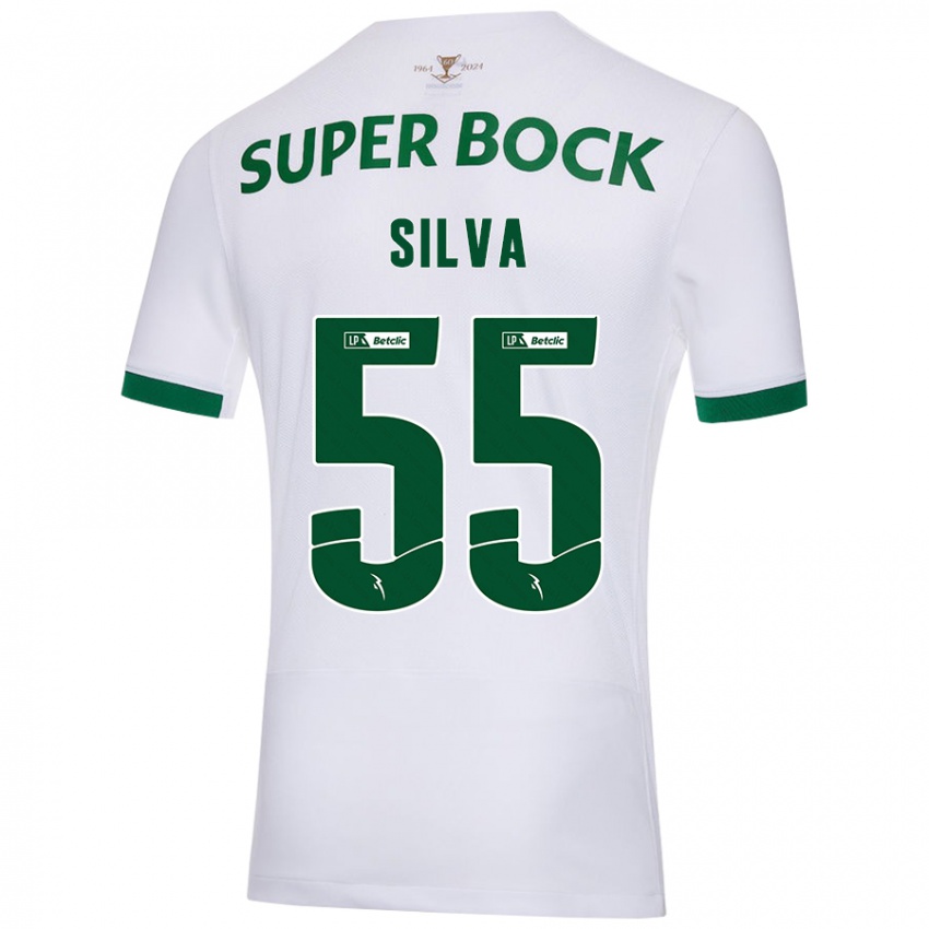 Criança Camisola José Silva #55 Verde Branco Alternativa 2024/25 Camisa Brasil