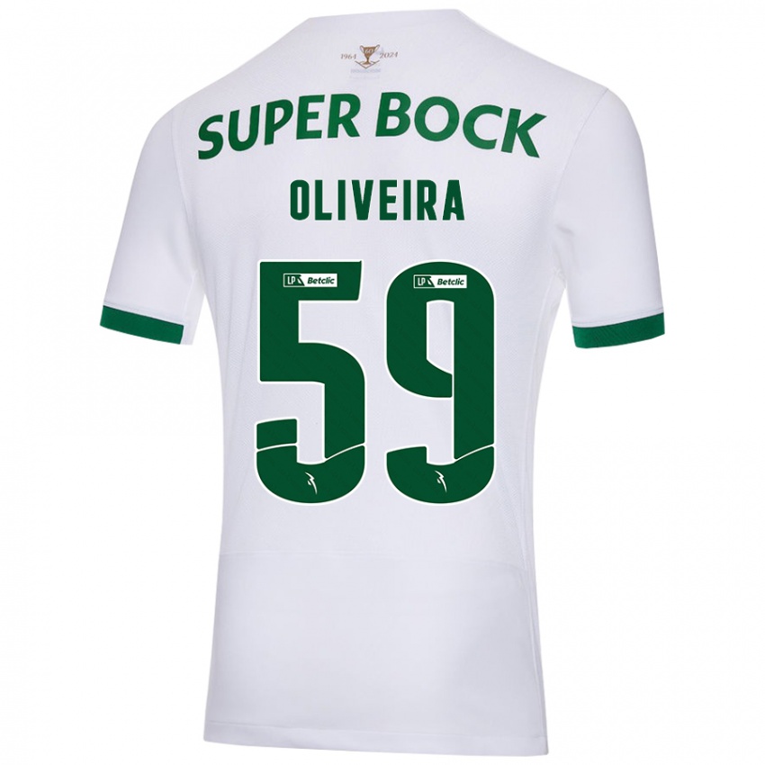 Criança Camisola Kauã Oliveira #59 Verde Branco Alternativa 2024/25 Camisa Brasil