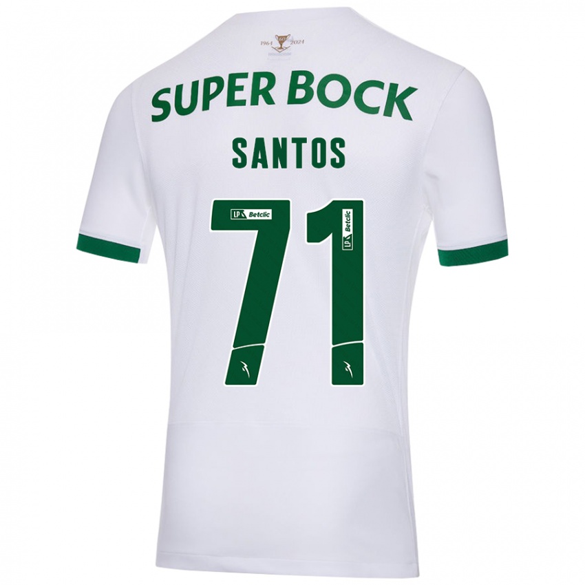 Criança Camisola Denilson Santos #71 Verde Branco Alternativa 2024/25 Camisa Brasil