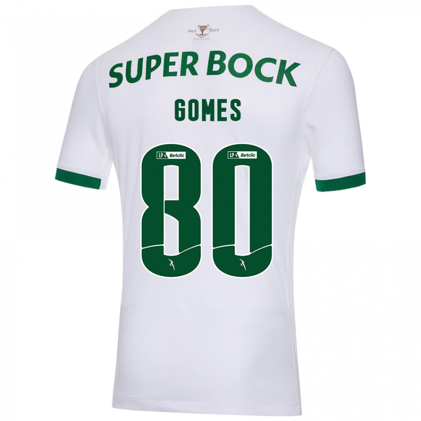 Criança Camisola Luís Gomes #80 Verde Branco Alternativa 2024/25 Camisa Brasil